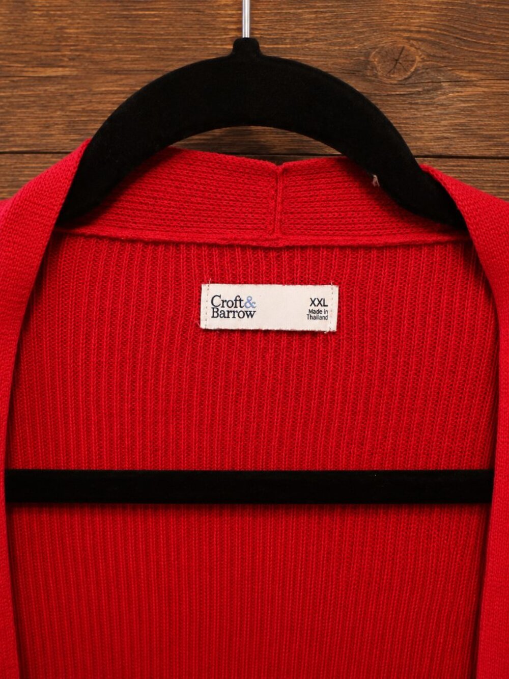 Croft & Barrow Red Open Front Knit Cardigan Sweater XXL - Picture 2 of 3